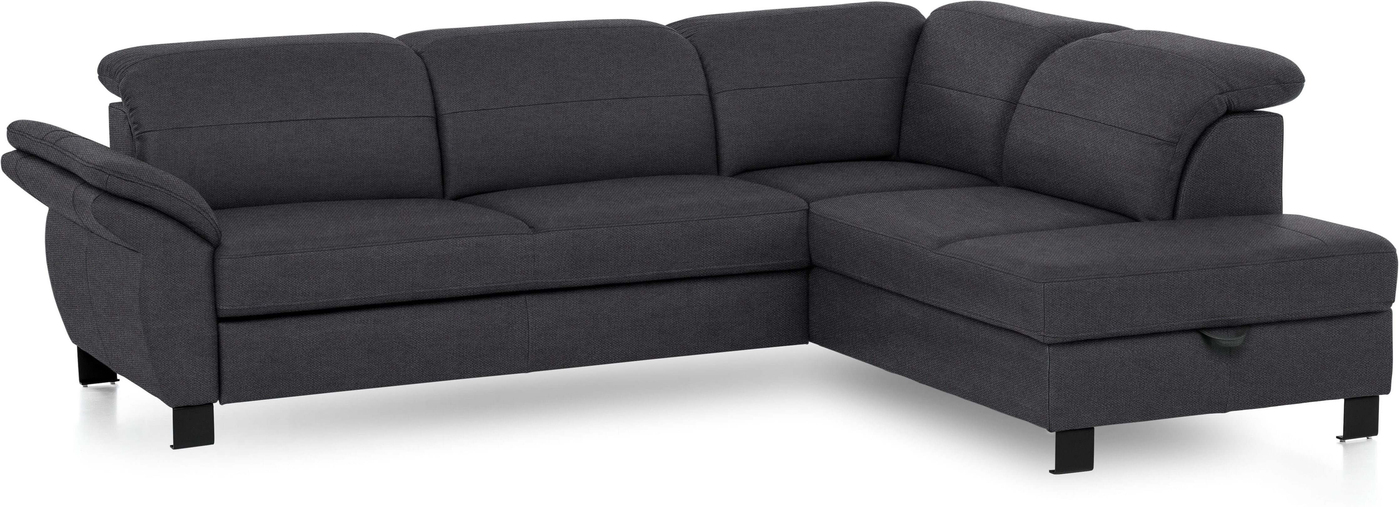 exxpo - sofa fashion Ecksofa, inklusive Kopfteilverstellung,wahlweise... grau