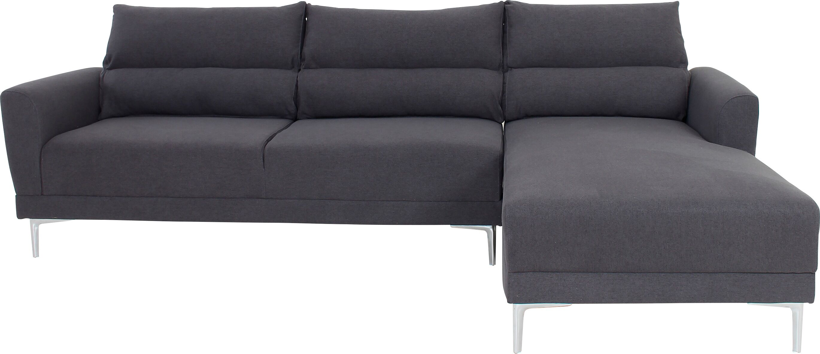 byLIVING Ecksofa »Medusa«, (1 St.), in Webstoff-Qualität grau