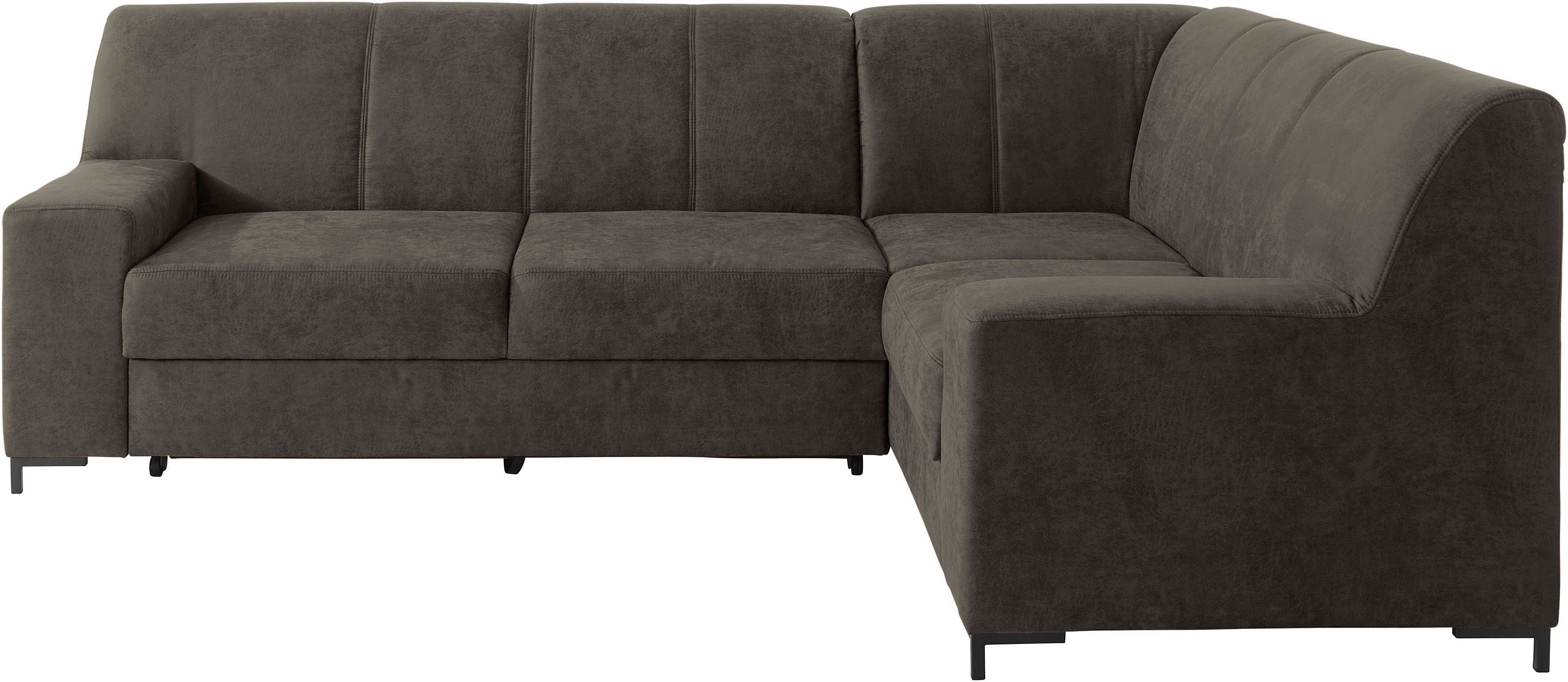 DOMO collection Ecksofa »Ledas«, mit extrabreiten Armteilen, wahlweise mit... grau