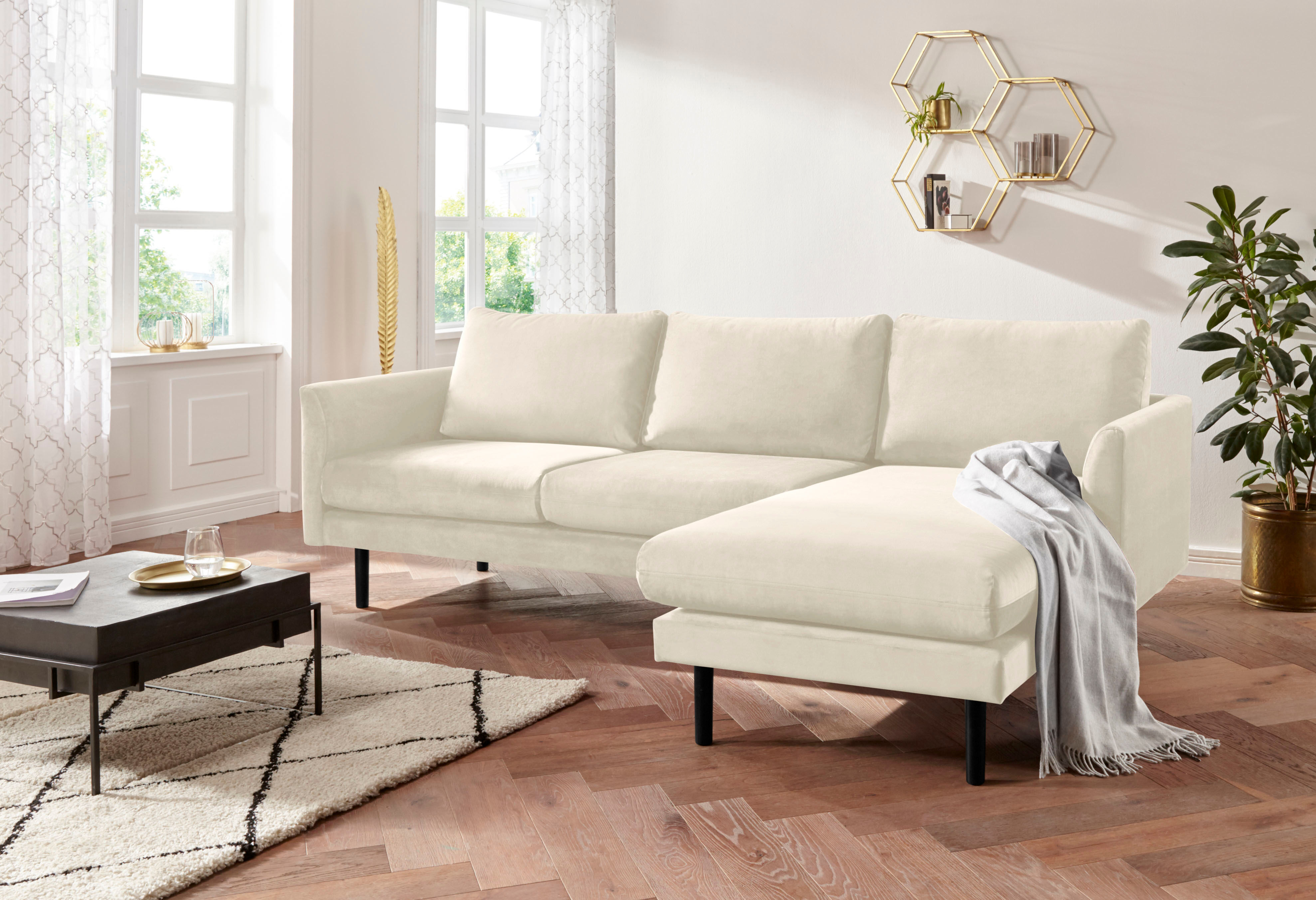 Leonique Ecksofa »Biskaya«, mit losen Kissen beige