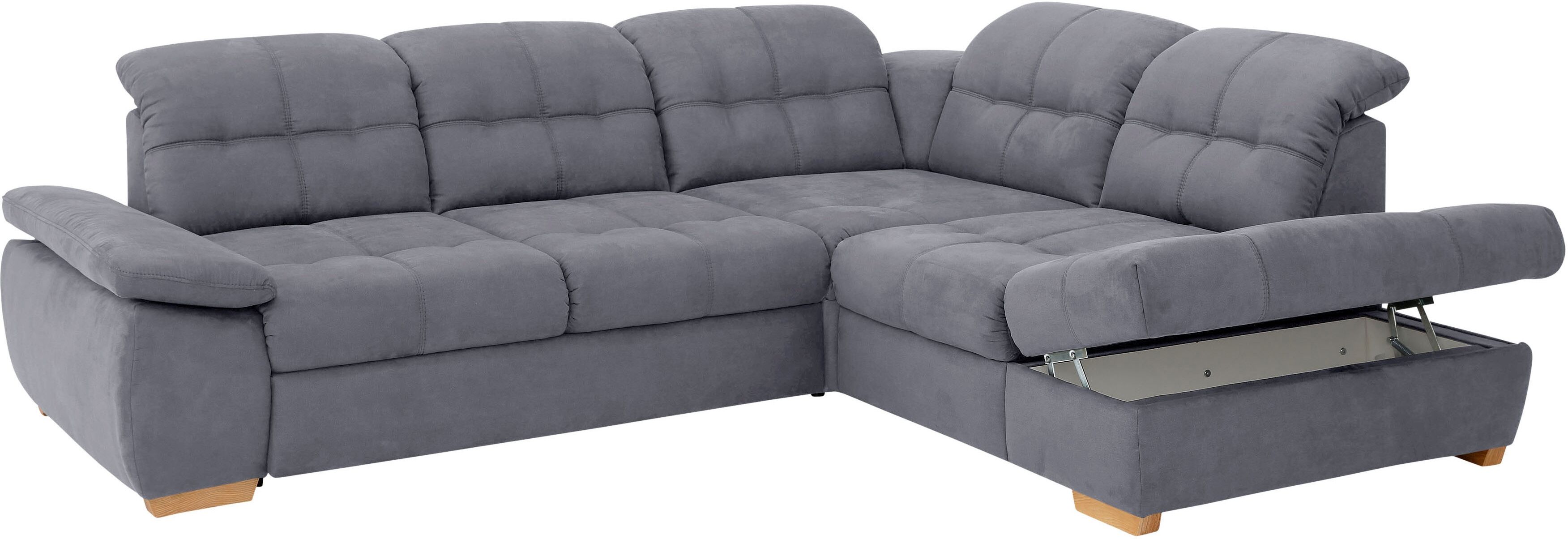 Home affaire Ecksofa »Lotus Home Luxus«, belastbar bis zu 140kg, incl.... grau