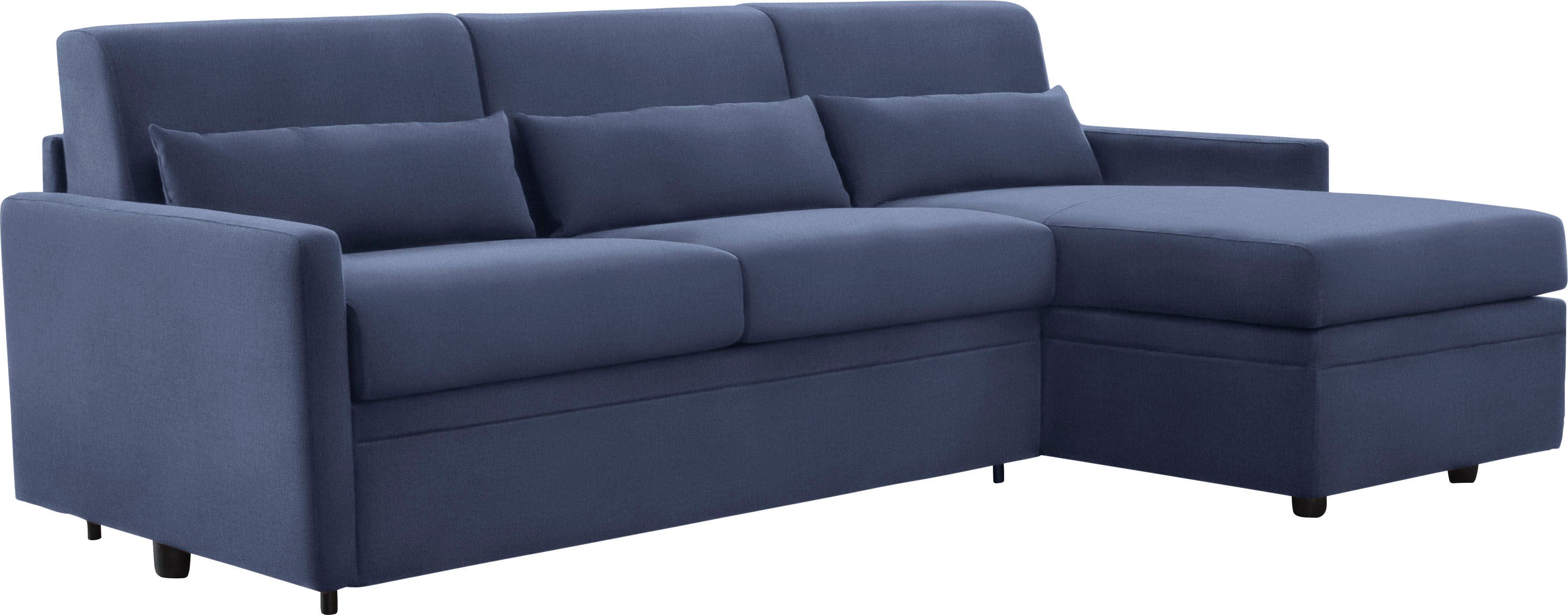 INOSIGN Ecksofa »Avellino«, mit Bettfunktion, inkl. Matratze und klappbaren... blau