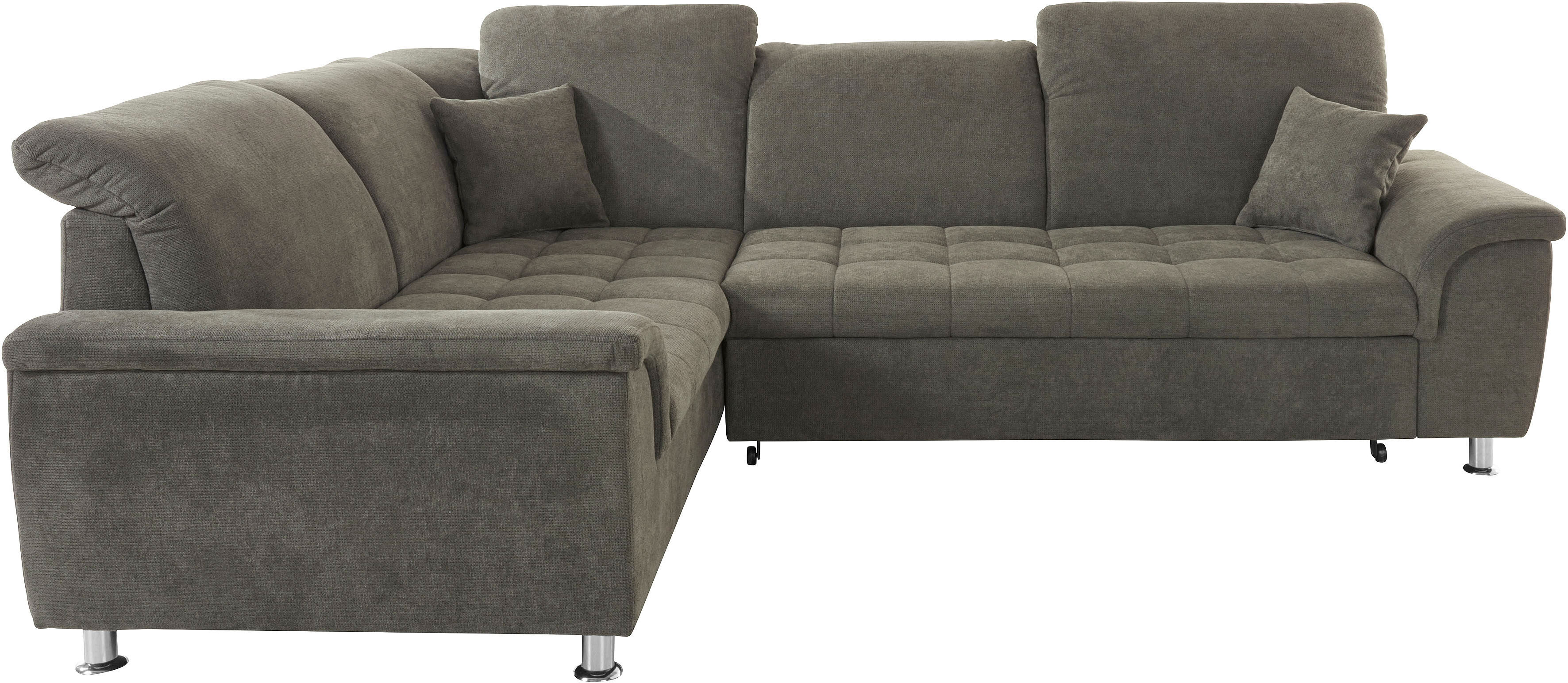 DOMO collection Ecksofa »Franzi«, wahlweise mit Kopfteilverstellung (dann... grün