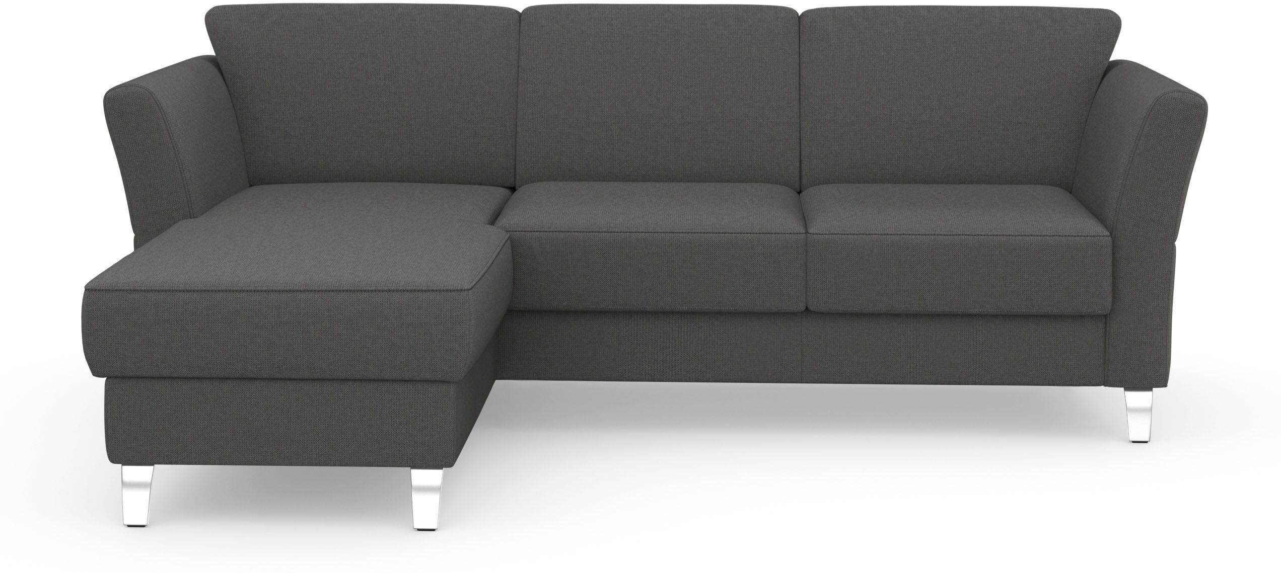 sit&more Ecksofa »Visby V«, wahlweise mit Bettfunktion und Bettkasten, frei... grau