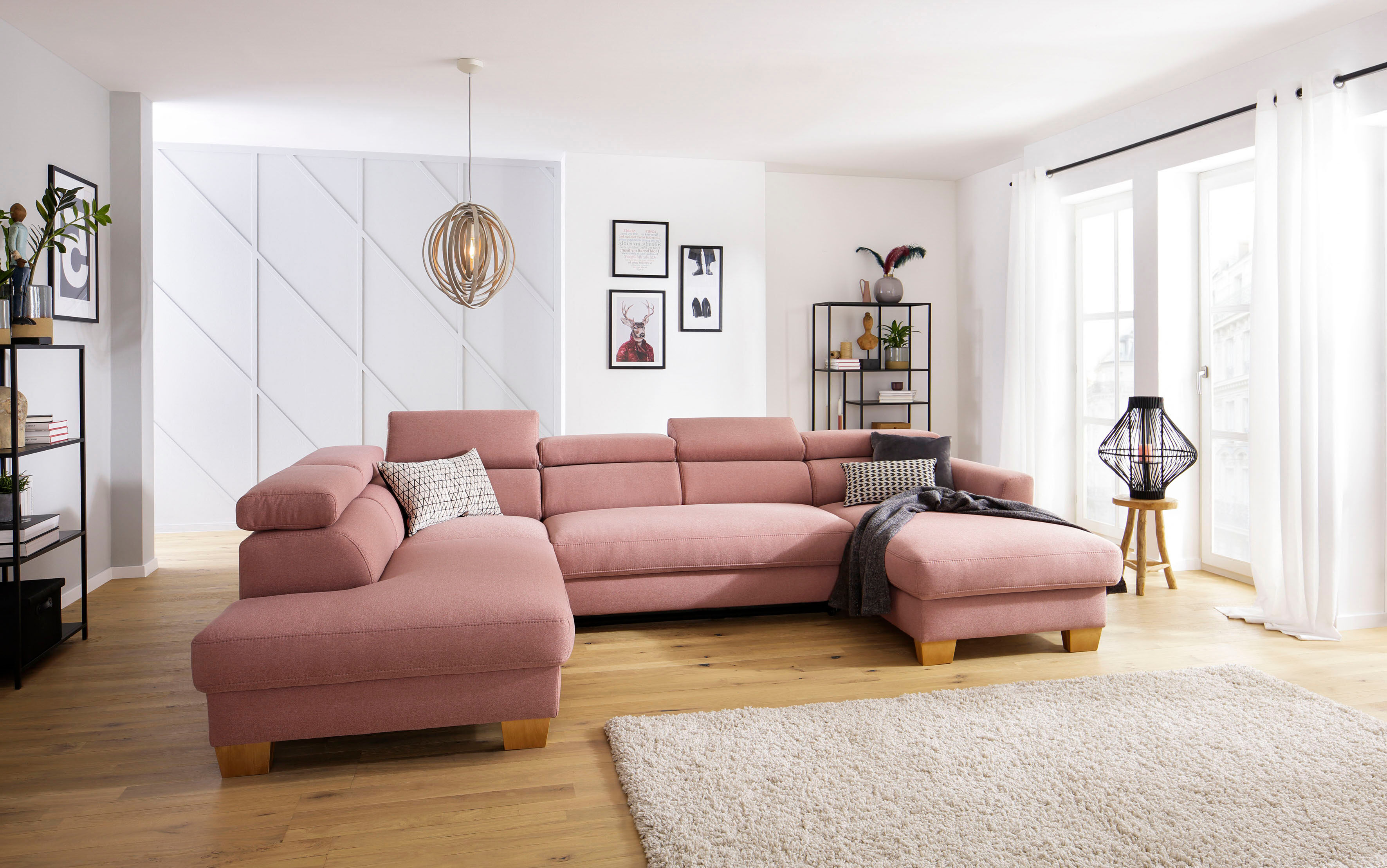 Home affaire Wohnlandschaft »Steve Premium« rosa