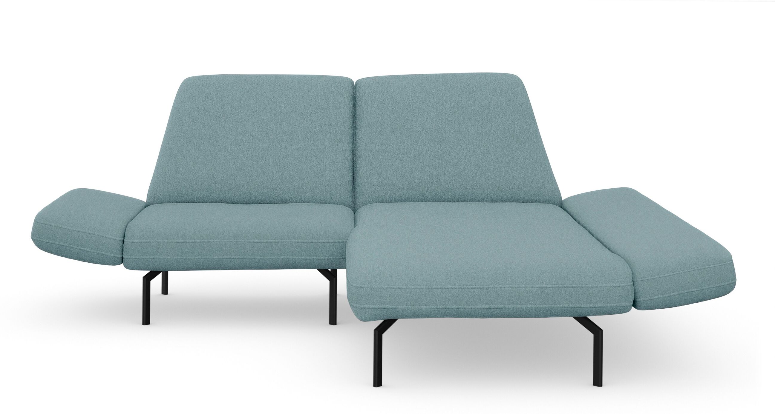 DOMO collection Ecksofa »Avellino«, mit Arm- und Rückenfunktion blau