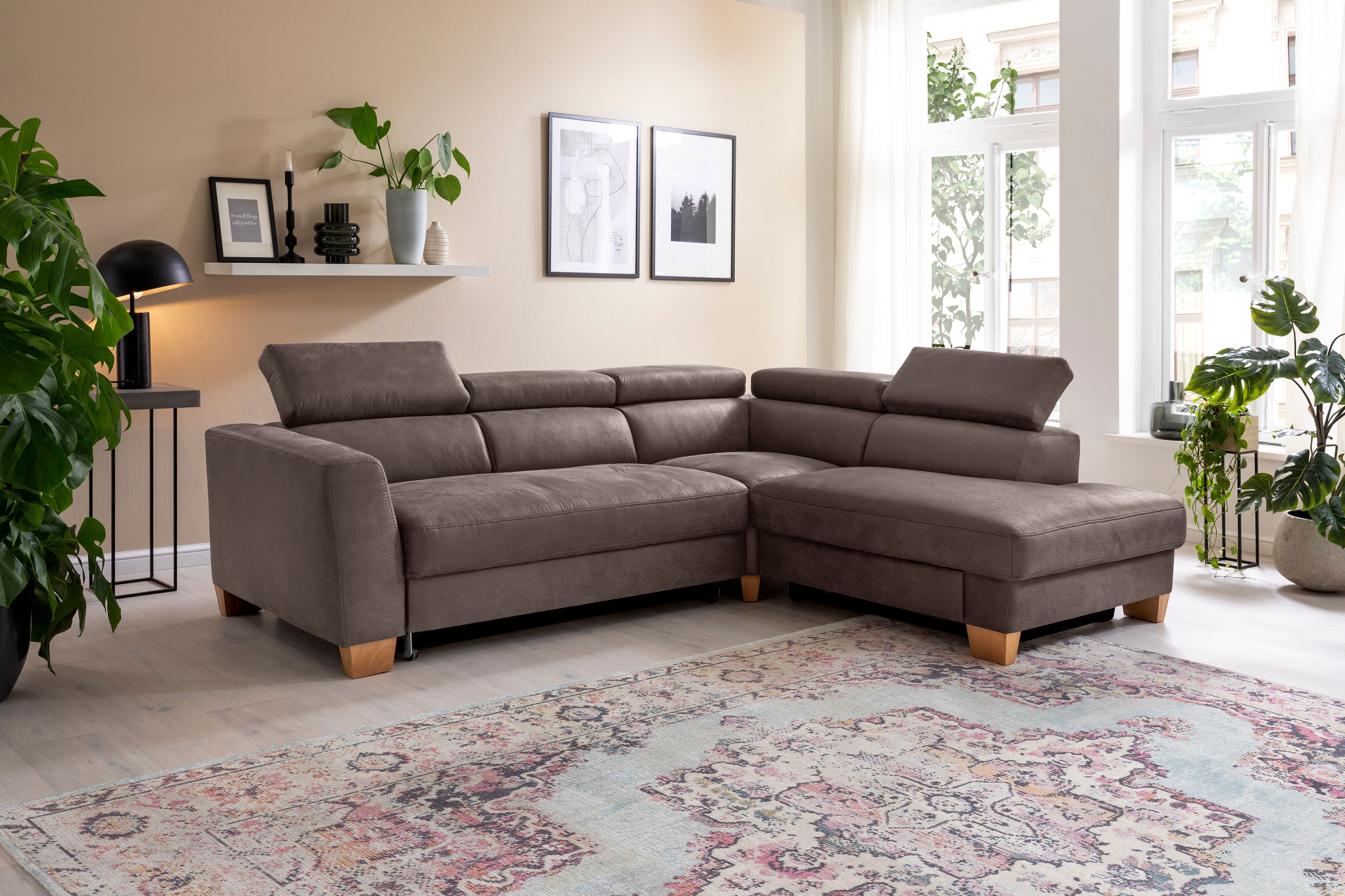 Home affaire Ecksofa »Steve Premium« braun