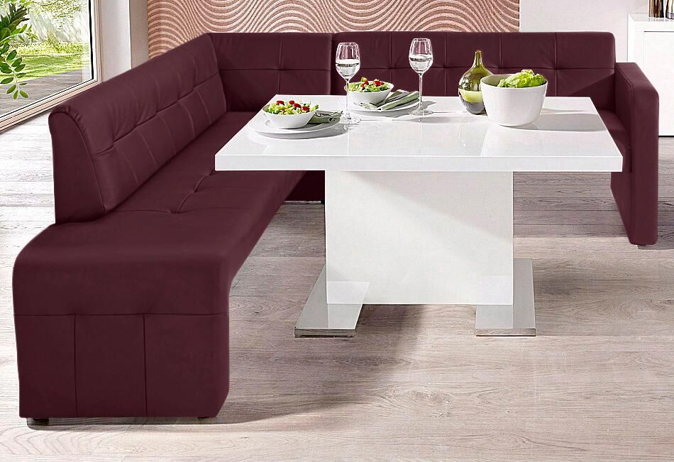 exxpo - sofa fashion Eckbank »Barista«, Frei im Raum stellbar rot  Luxus-Microfaser