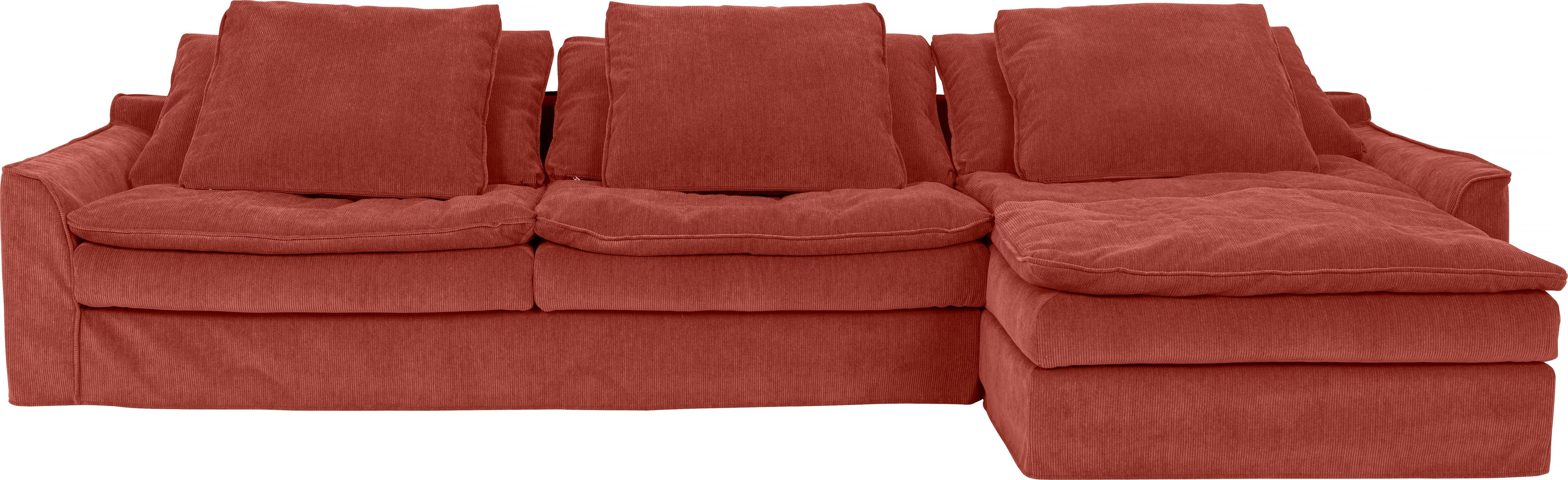 furninova Big-Sofa »Sake«, mit 6 Kissen, abnehmbarer und waschbarer... orange