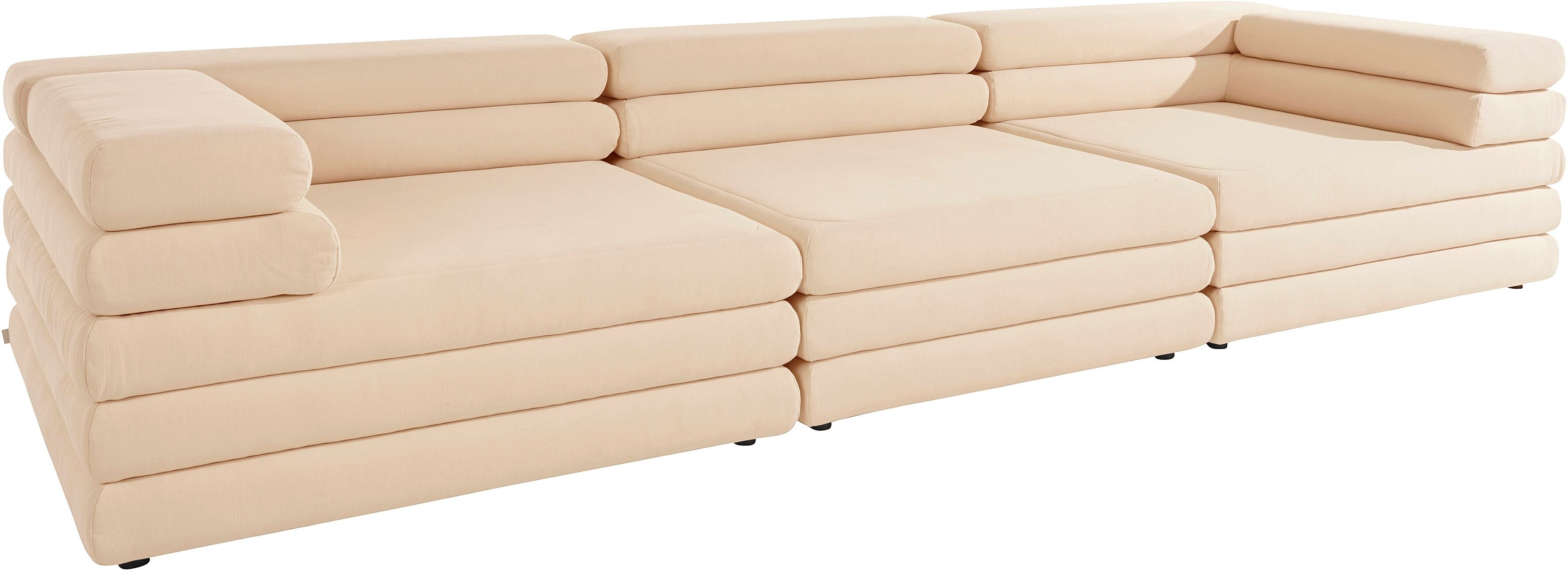 LeGer Home by Lena Gercke 3-Sitzer »Lilja XL«, 3 Teile, zusammengesetzt aus... beige