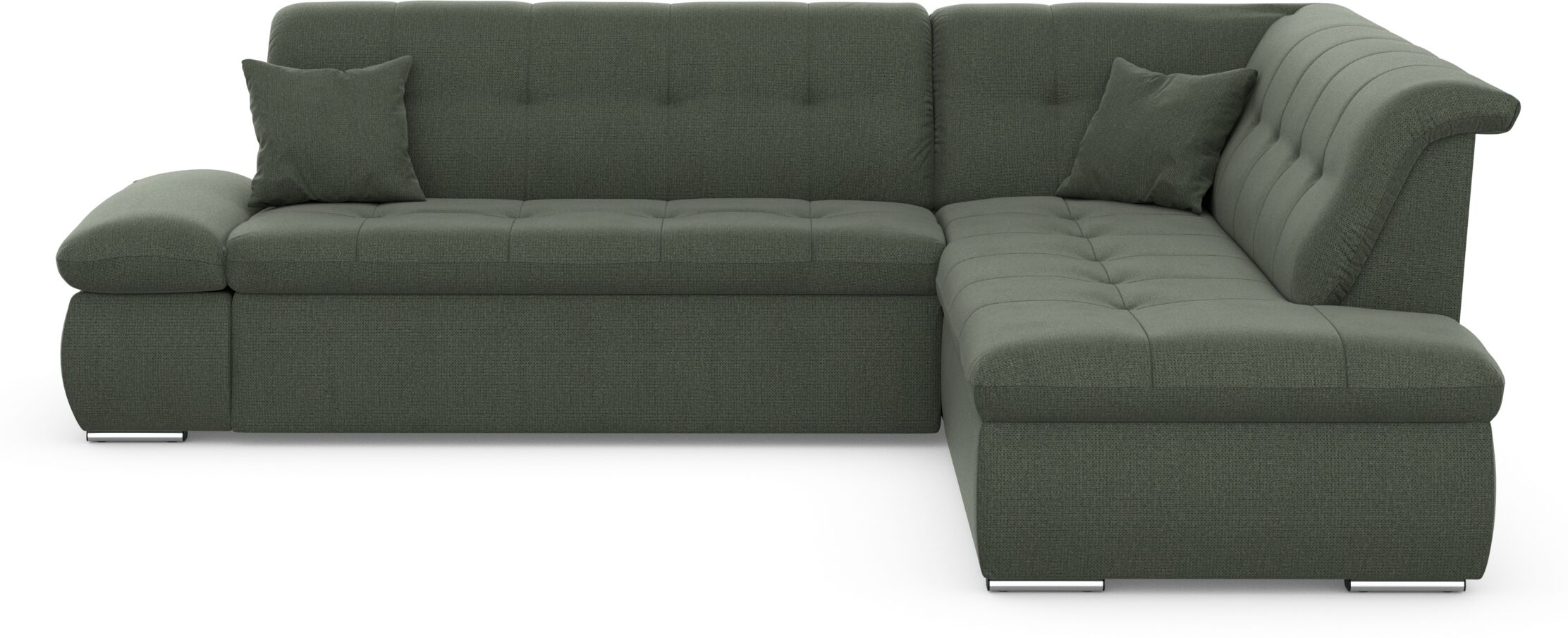 DOMO collection Ecksofa »Moric«, wahlweise mit Bettfunktion und... grün