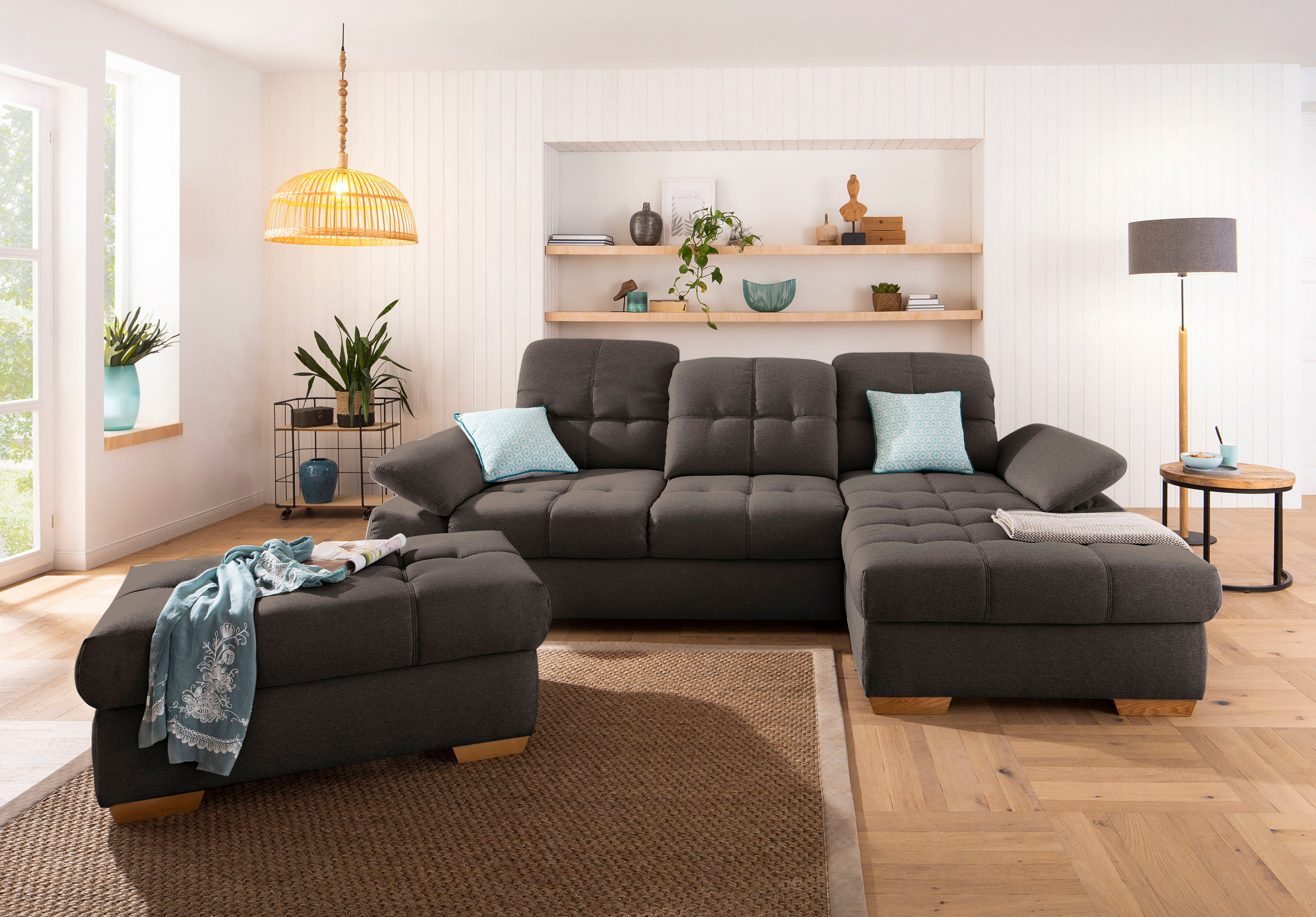 Home affaire Ecksofa »Lotus Home Luxus«, bis zu 140kg pro Sitzplatz... braun