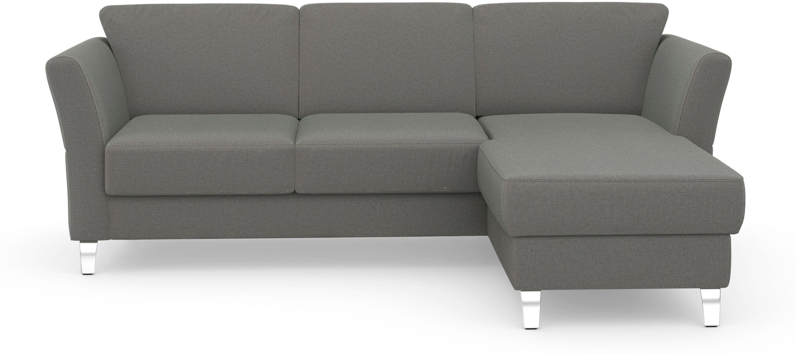 sit&more Ecksofa »Visby V«, wahlweise mit Bettfunktion und Bettkasten, frei... grau