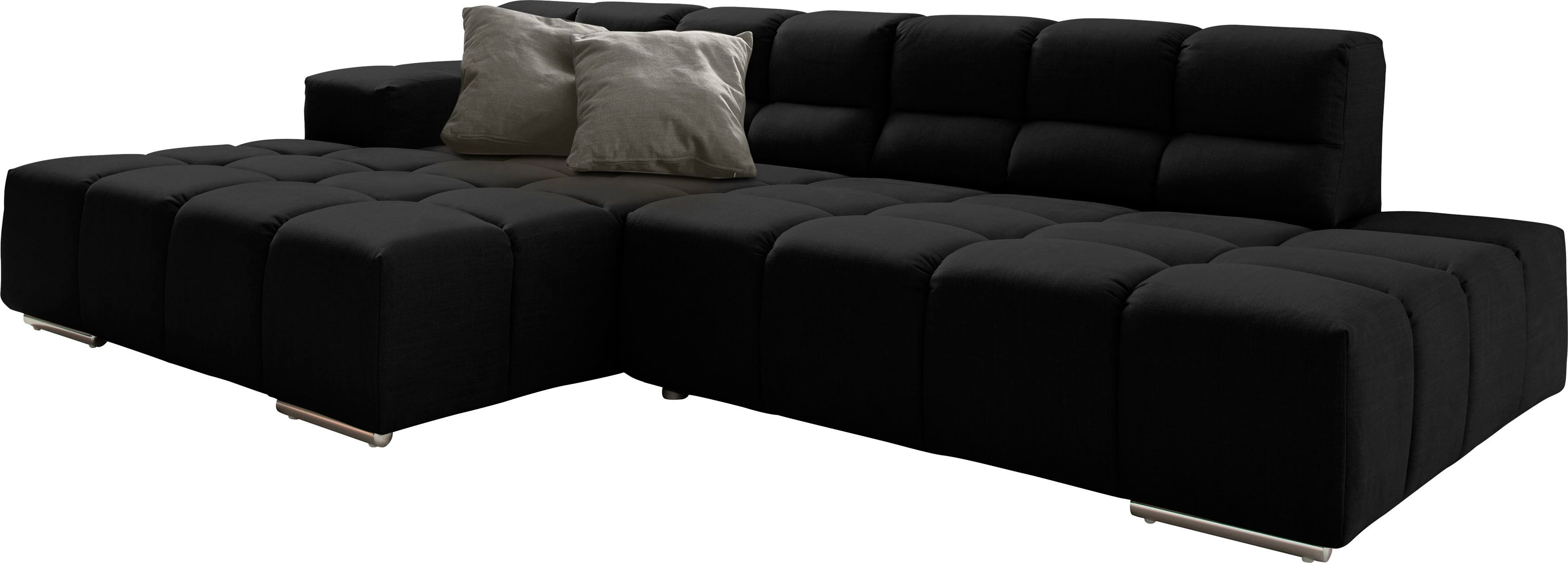 designwerk Ecksofa »Temple«, Recamiere links oder rechts, mit... schwarz