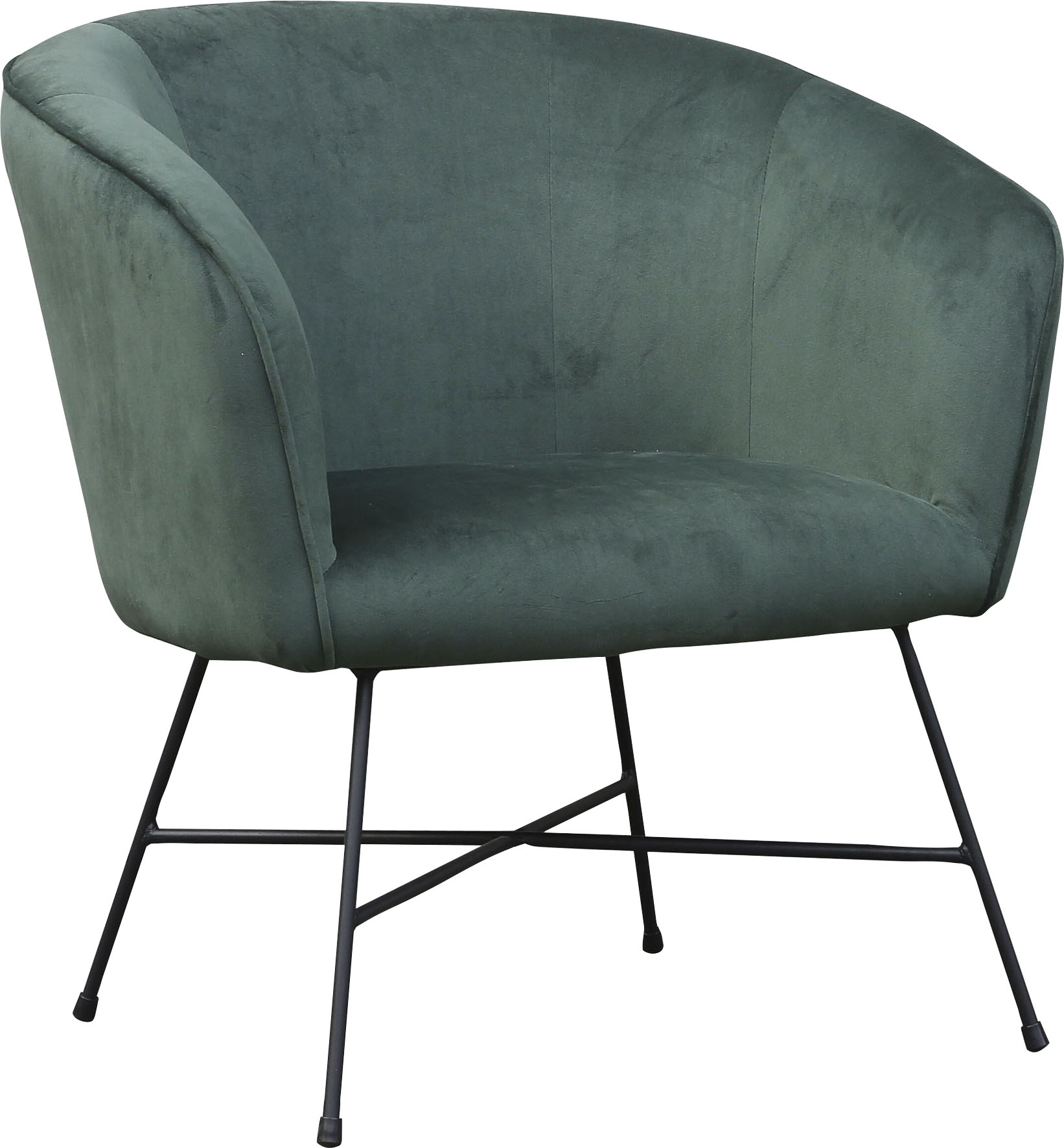 Homexperts Sessel »IZZY«, mit verschiedenen Bezügen und elegantem Gestell schwarz Größe Samt