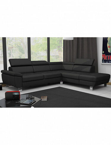 VEDIA Ecksofa «Kate», schwarz