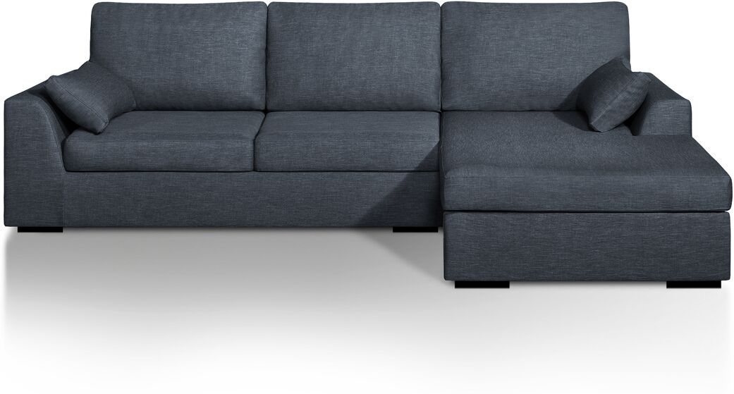 LA REDOUTE INTERIEURS Eckschlafsofa Madison, Strukturgewebe meliert, Bultex GRAU;BLAU