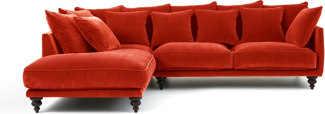 AM.PM Ecksofa Lazare, Samt ROT;GRAU;BLAU;GRÜN;BRAUN