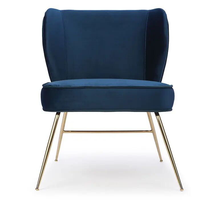 NV GALLERY Sessel WAYNE LOUNGE  Blau / Gold