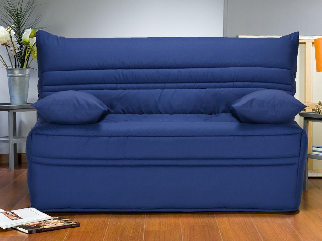 Vente-unique.ch Schlafsofa Klappsofa CANYON - Stoff - 140x190cm - Blau