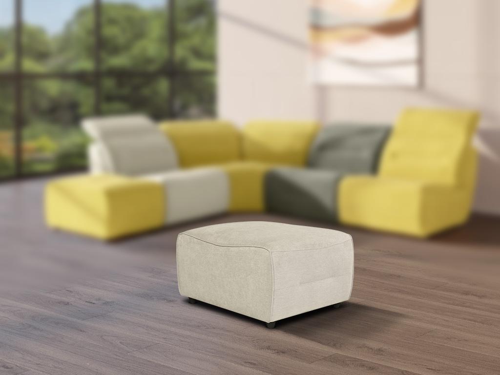 Vente-unique.ch Hocker für modulierbares Sofa SYMPOSION - Stoff - Grau meliert
