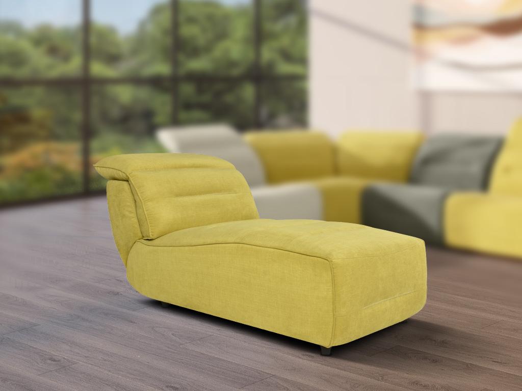 Vente-unique.ch Recamiere für modulierbares Sofa SYMPOSION - Stoff - Gelb