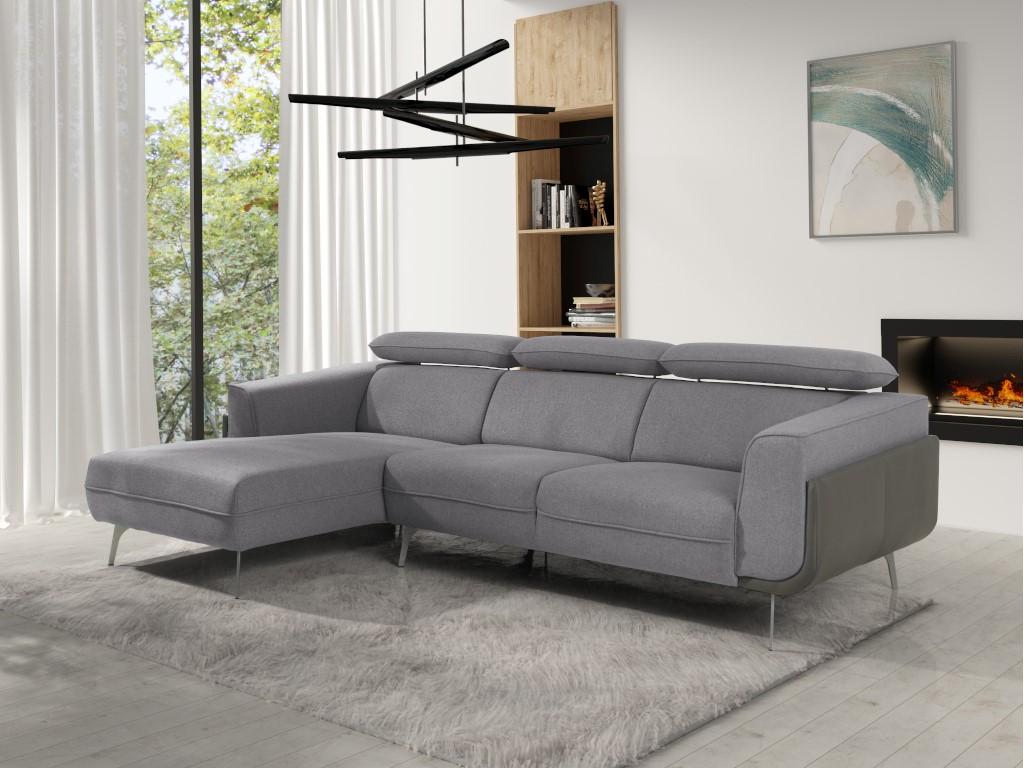 Vente-unique.ch Ecksofa ALSENO - Grau - Ecke links