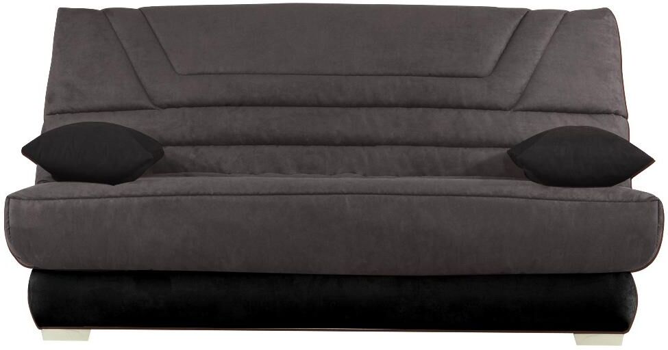 CONFORT BULTEX Schlafsofa Klappsofa Microfaser Tulsa - Zweifarbig: Schwarz&Grau