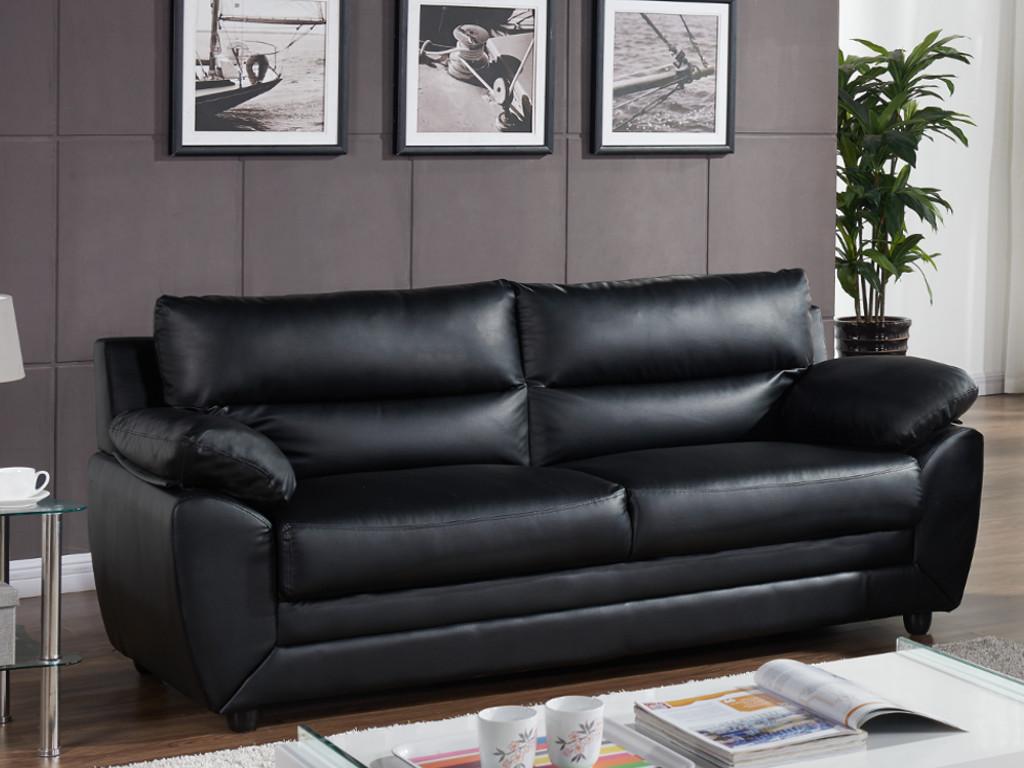 Vente-unique.ch Sofa 3-Sitzer MANOA - Schwarz