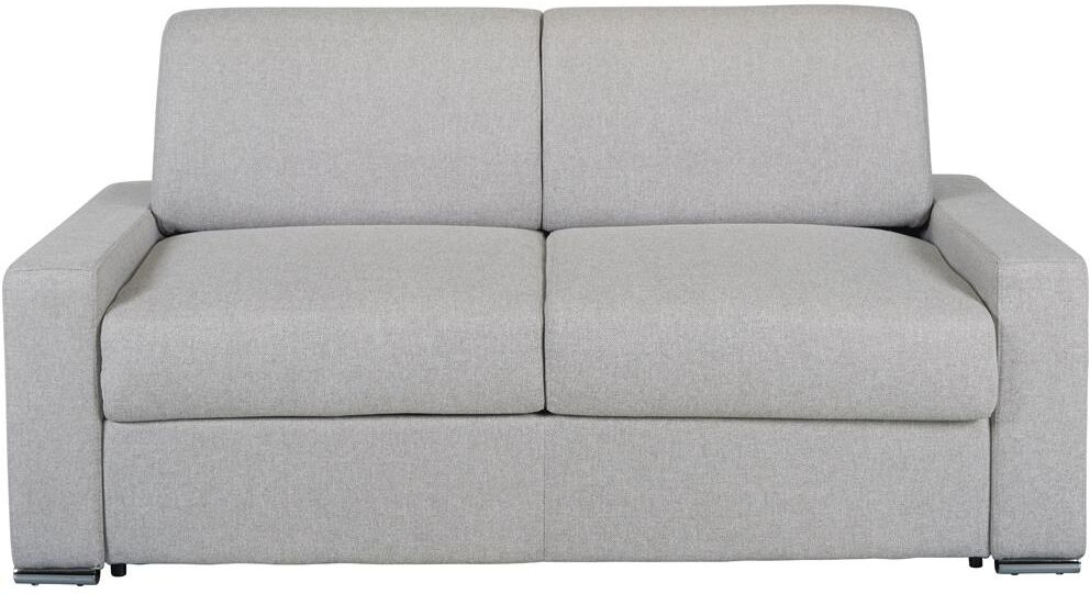 Vente-unique.ch Schlafsofa 3-Sitzer Stoff CALITO - Grau - Liegefläche: 140  cm - Matratzenhöhe: 14 cm