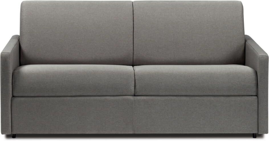 Vente-unique.ch Schlafsofa 3-Sitzer CALIFE - Stoff - Hellgrau - Liegefläche: 140  cm - Matratzenhöhe: 18 cm