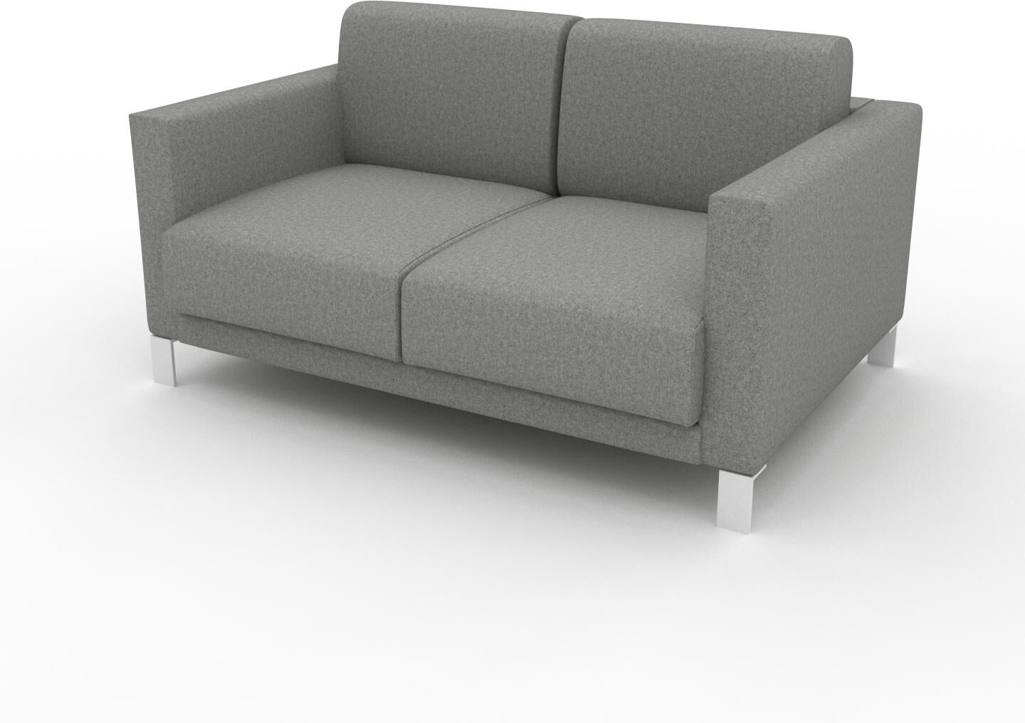 MYCS Sofa 2-Sitzer Lichtgrau Wolle - Elegantes, gemütliches 2-Sitzer Sofa: Hochwertige Qualität, einzigartiges Design - 144 x 75 x 98 cm, konfigurierbar