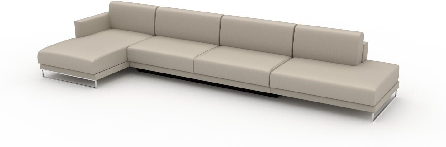 MYCS Schlafsofa Cremeweiß - Elegantes, gemütliches Bettsofa: Hochwertige Qualität, einzigartiges Design - 412 x 75 x 162 cm, konfigurierbar