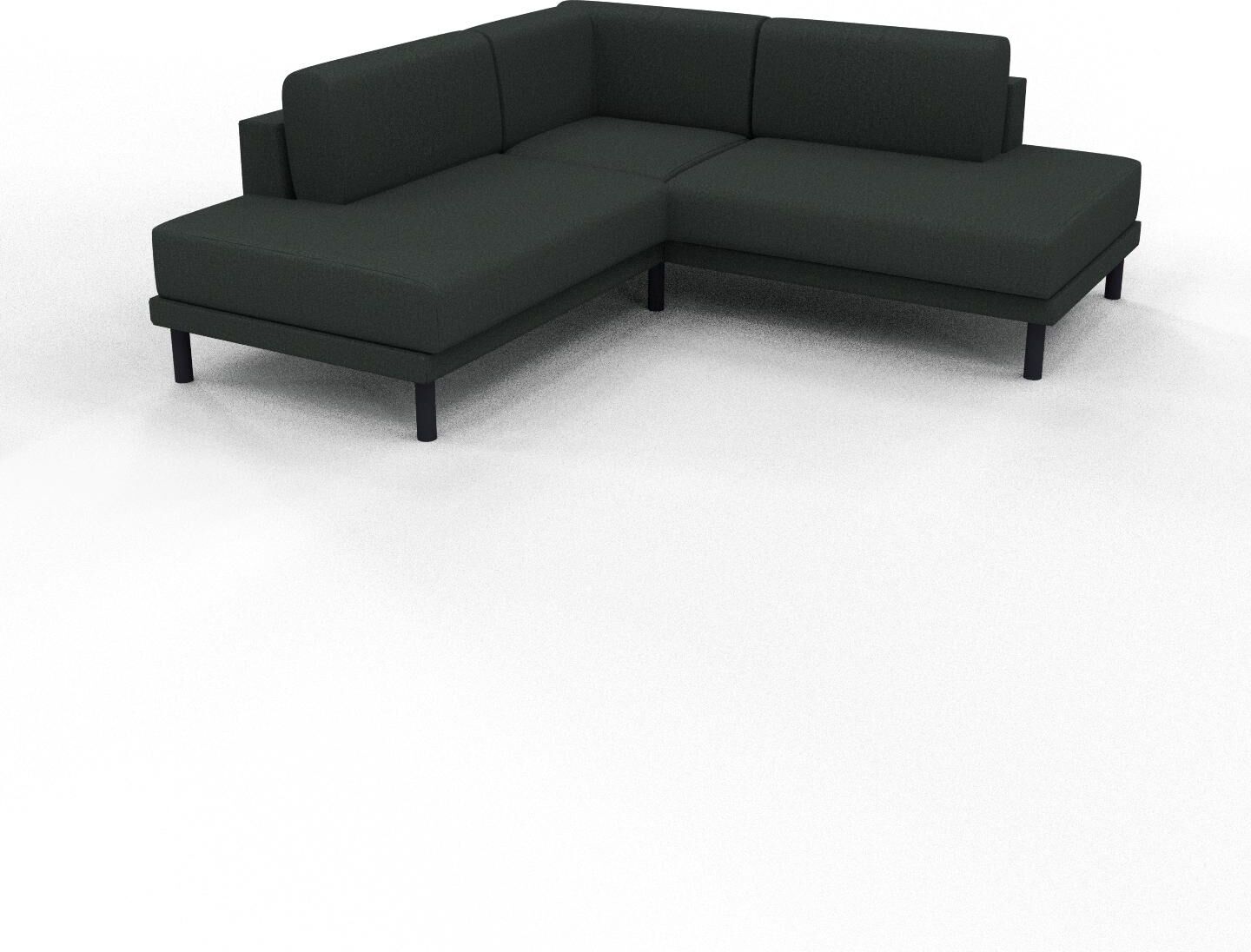 MYCS Ecksofa Anthrazit - Flexible Designer-Polsterecke, L-Form: Beste Qualität, einzigartiges Design - 214 x 81 x 214 cm, konfigurierbar