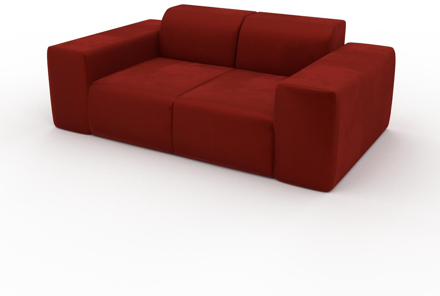 MYCS Sofa 2-Sitzer Samt Rostorange Samt - Elegantes, gemütliches 2-Sitzer Sofa: Hochwertige Qualität, einzigartiges Design - 186 x 72 x 107 cm,...