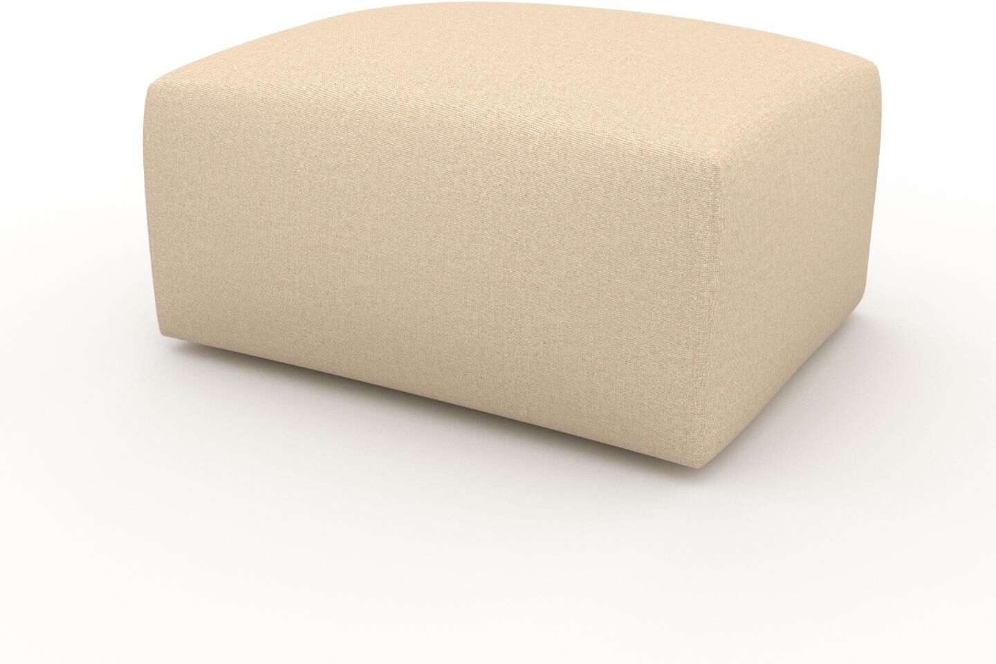 MYCS Polsterhocker Cremebeige - Eleganter Polsterhocker: Hochwertige Qualität, einzigartiges Design - 80 x 42 x 64 cm, Individuell konfigurierbar