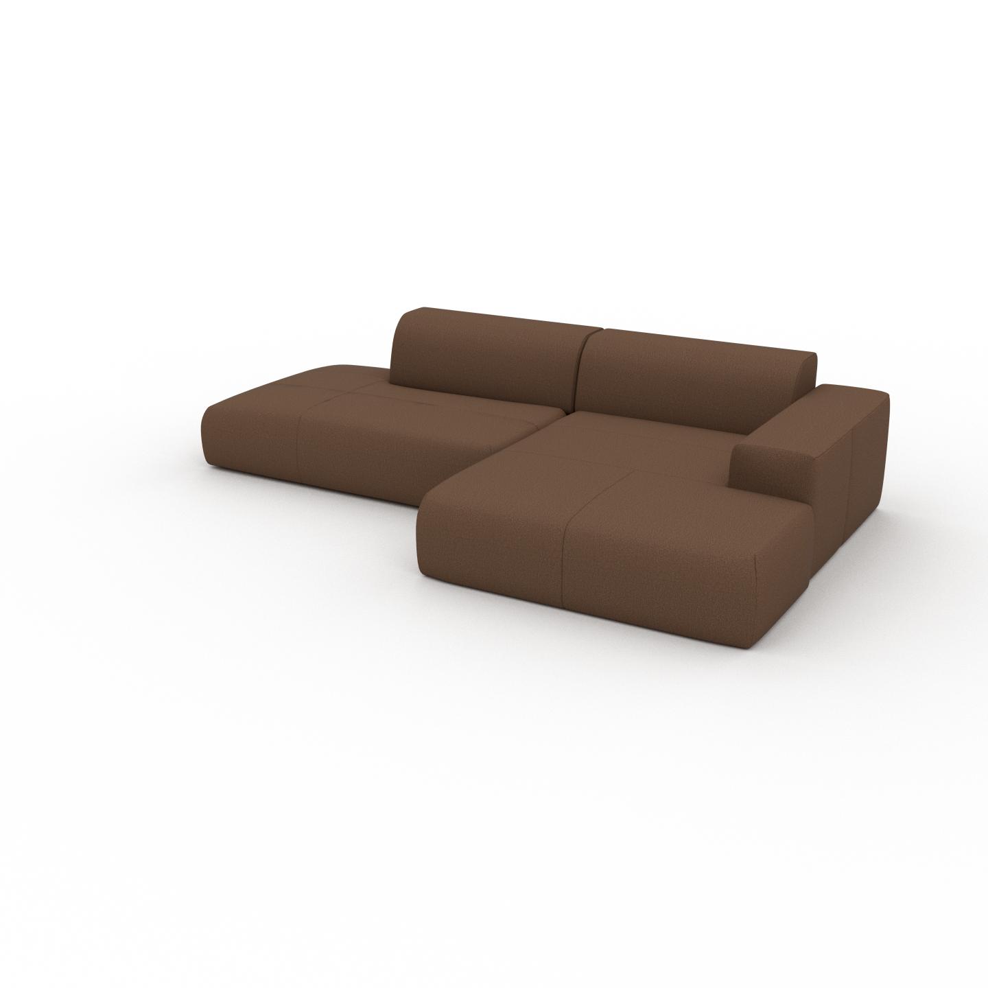 MYCS Ledersofa Cognac Nubukleder - Elegantes, gemütliches Ledersofa: Hochwertige Qualität, einzigartiges Design - 296 x 72 x 168 cm, konfigurierbar