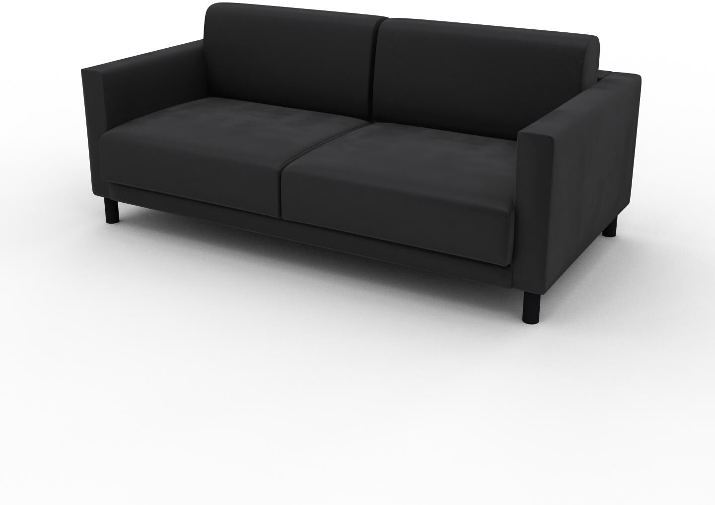 MYCS Sofa Samt Steingrau - Moderne Designer-Couch: Hochwertige Qualität, einzigartiges Design - 184 x 75 x 98 cm, Komplett anpassbar