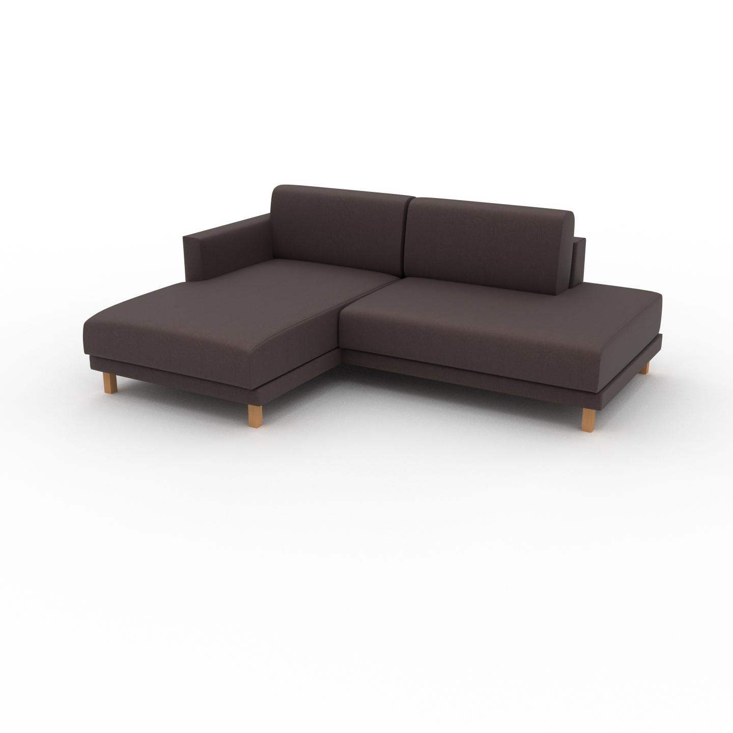 MYCS Ecksofa Kaffeebraun - Flexible Designer-Polsterecke, L-Form: Beste Qualität, einzigartiges Design - 212 x 75 x 162 cm, konfigurierbar