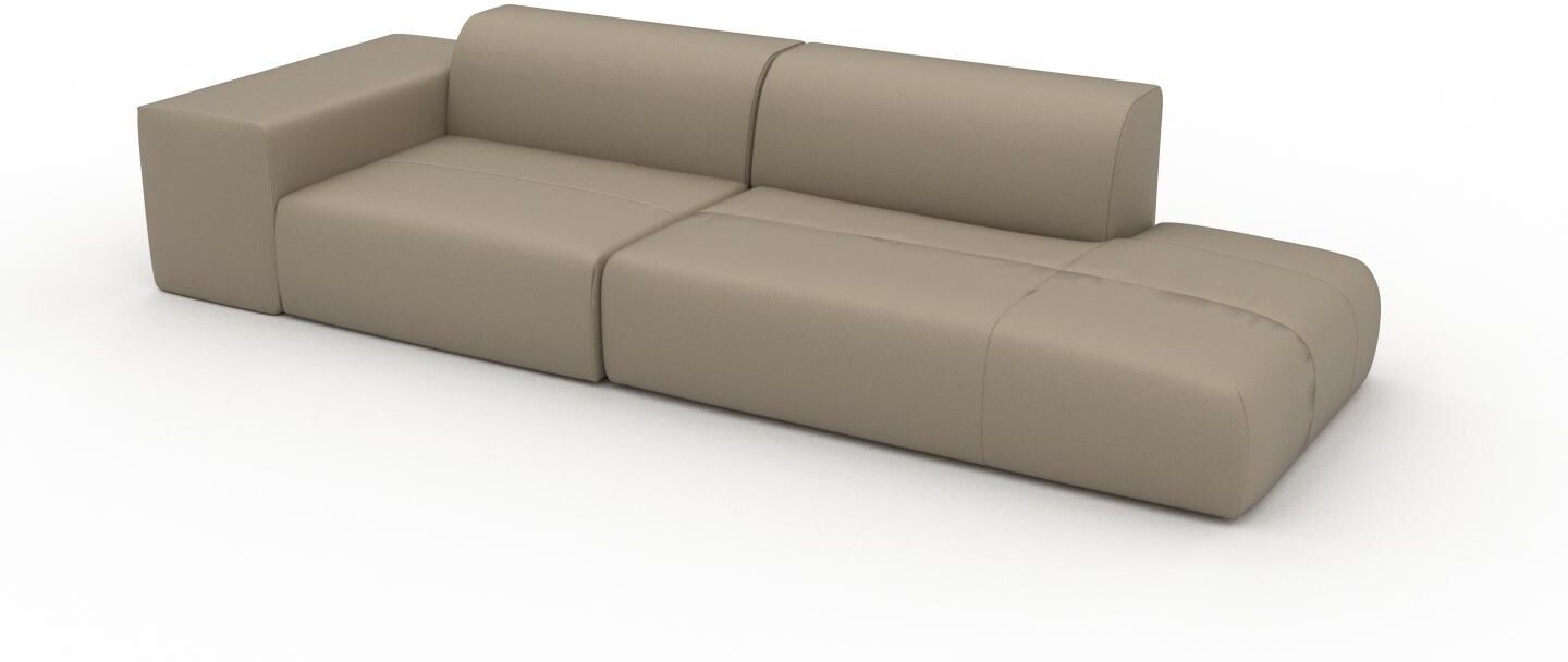 MYCS Ledersofa Taupebeige Pigmentiertes Leder - Elegantes, gemütliches Ledersofa: Hochwertige Qualität, einzigartiges Design - 308 x 72 x 107 cm,...