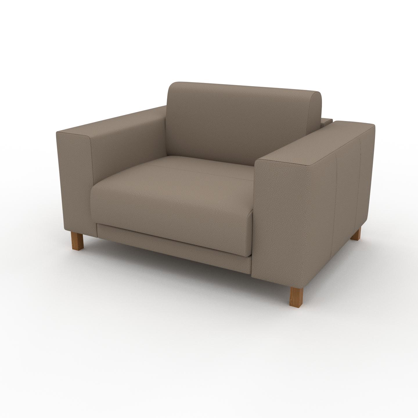 MYCS Sessel Taupegrau - Eleganter Sessel: Hochwertige Qualität, einzigartiges Design - 128 x 75 x 98 cm, Individuell konfigurierbar