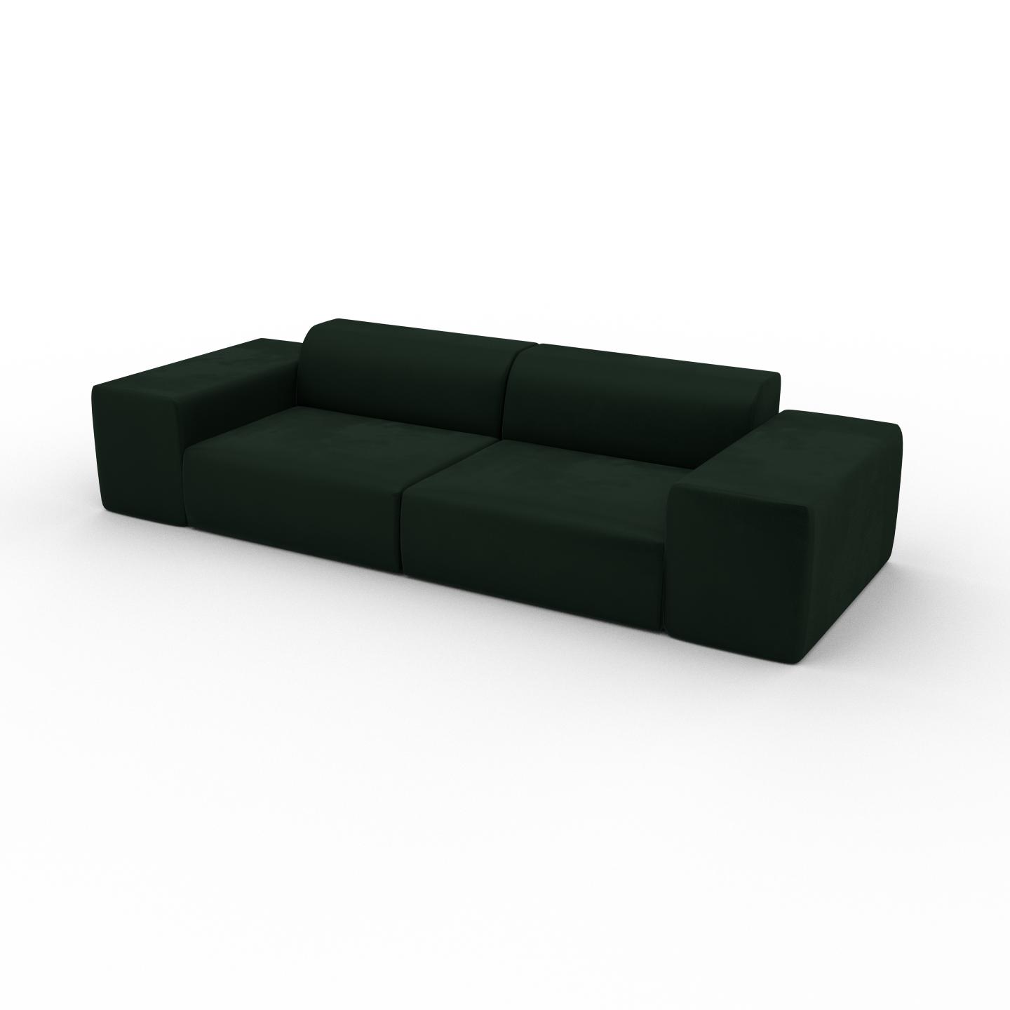 MYCS Sofa 2-Sitzer Samt Tannengrün Samt - Elegantes, gemütliches 2-Sitzer Sofa: Hochwertige Qualität, einzigartiges Design - 294 x 72 x 107 cm,...