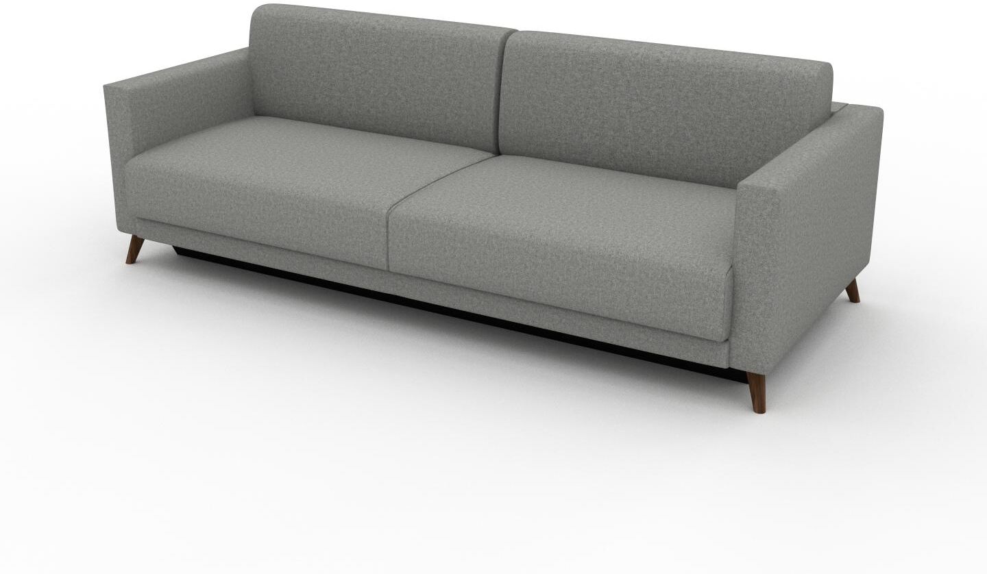 MYCS Sofa 3-Sitzer Lichtgrau Wolle - Elegantes, gemütliches 3-Sitzer Sofa: Hochwertige Qualität, einzigartiges Design - 225 x 75 x 98 cm, konfigurierbar