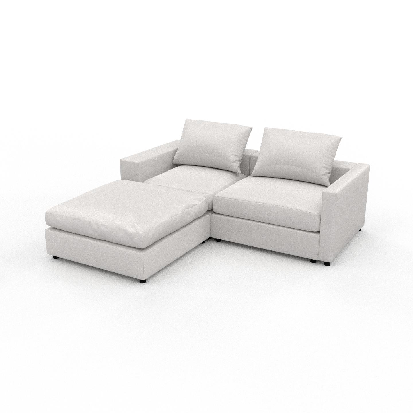 MYCS Ecksofa Weiß - Flexible Designer-Polsterecke, L-Form: Beste Qualität, einzigartiges Design - 216 x 62 x 204 cm, konfigurierbar