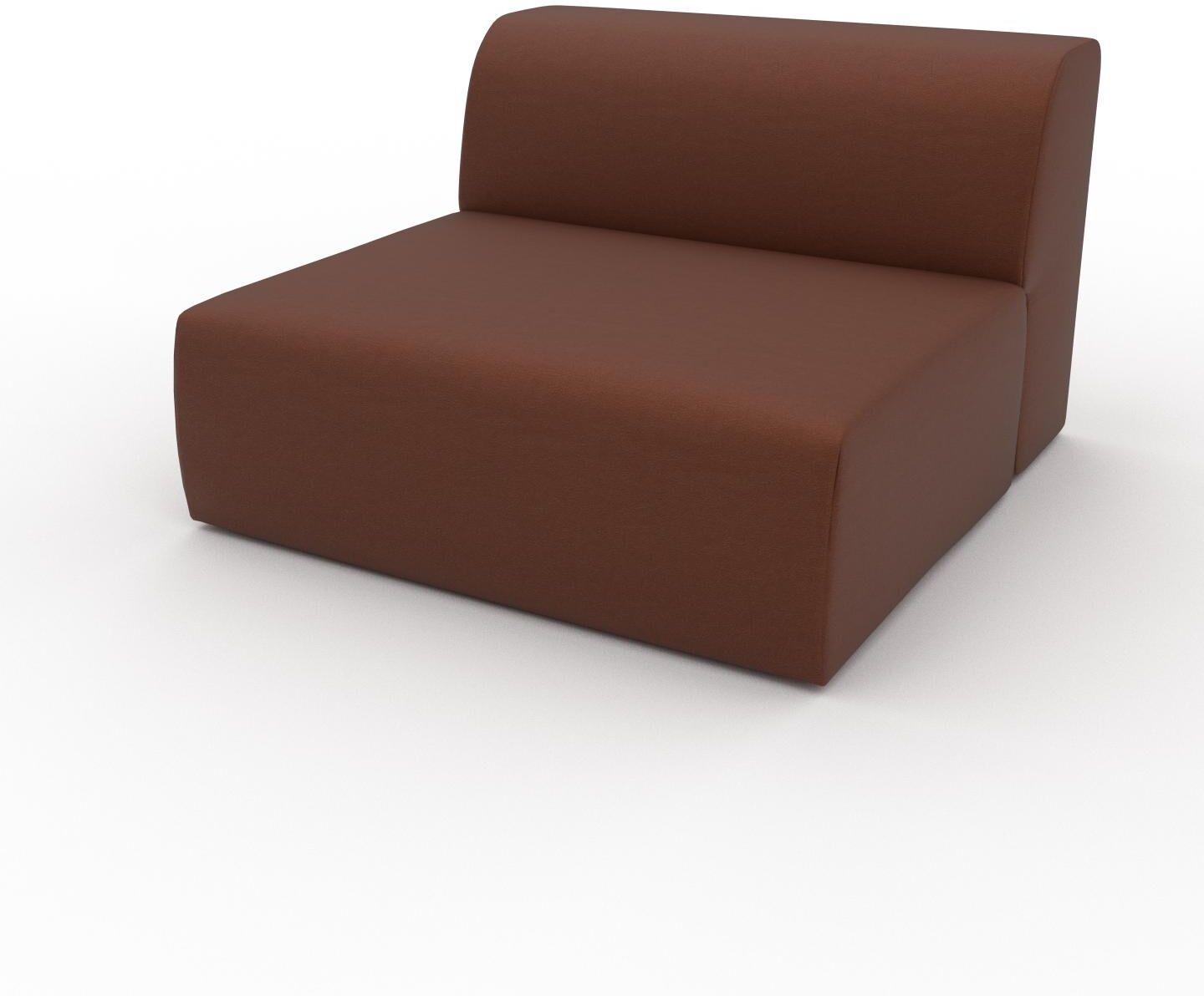 MYCS Ledersofa Cognac Veganes Leder - Elegantes, gemütliches Ledersofa: Hochwertige Qualität, einzigartiges Design - 102 x 72 x 107 cm, konfigurierbar