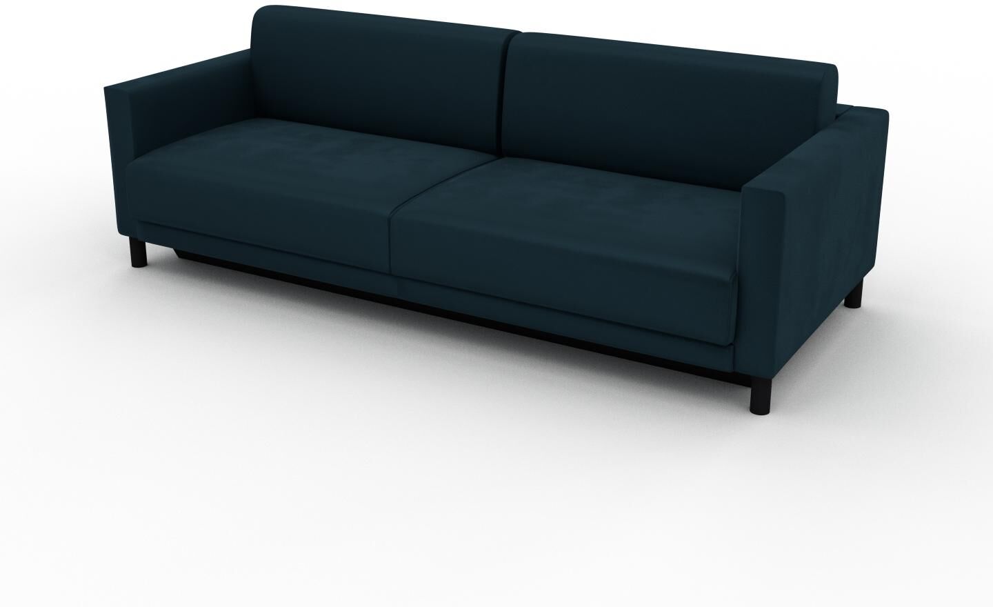 MYCS Sofa 3-Sitzer Samt Petrolblau Samt - Elegantes, gemütliches 3-Sitzer Sofa: Hochwertige Qualität, einzigartiges Design - 224 x 75 x 98 cm,...