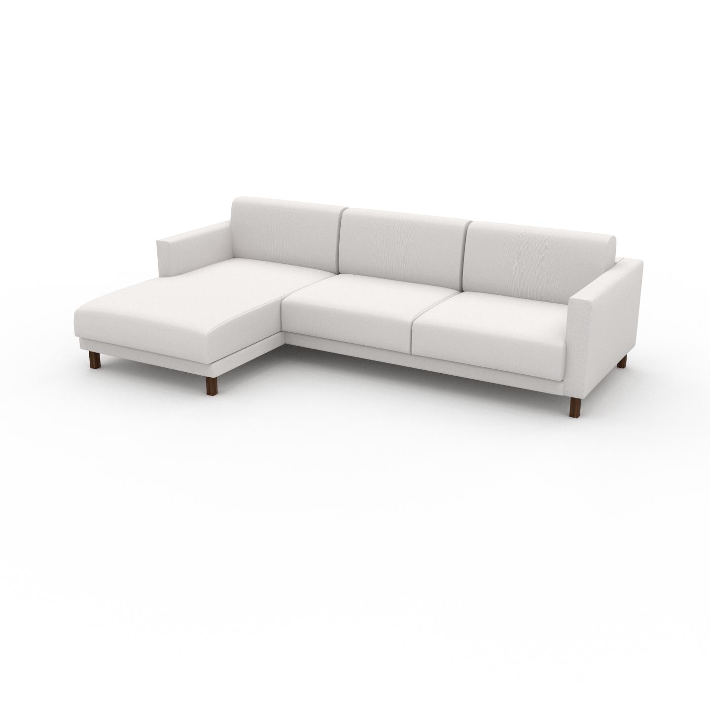 MYCS Ecksofa Weiß - Flexible Designer-Polsterecke, L-Form: Beste Qualität, einzigartiges Design - 264 x 75 x 162 cm, konfigurierbar