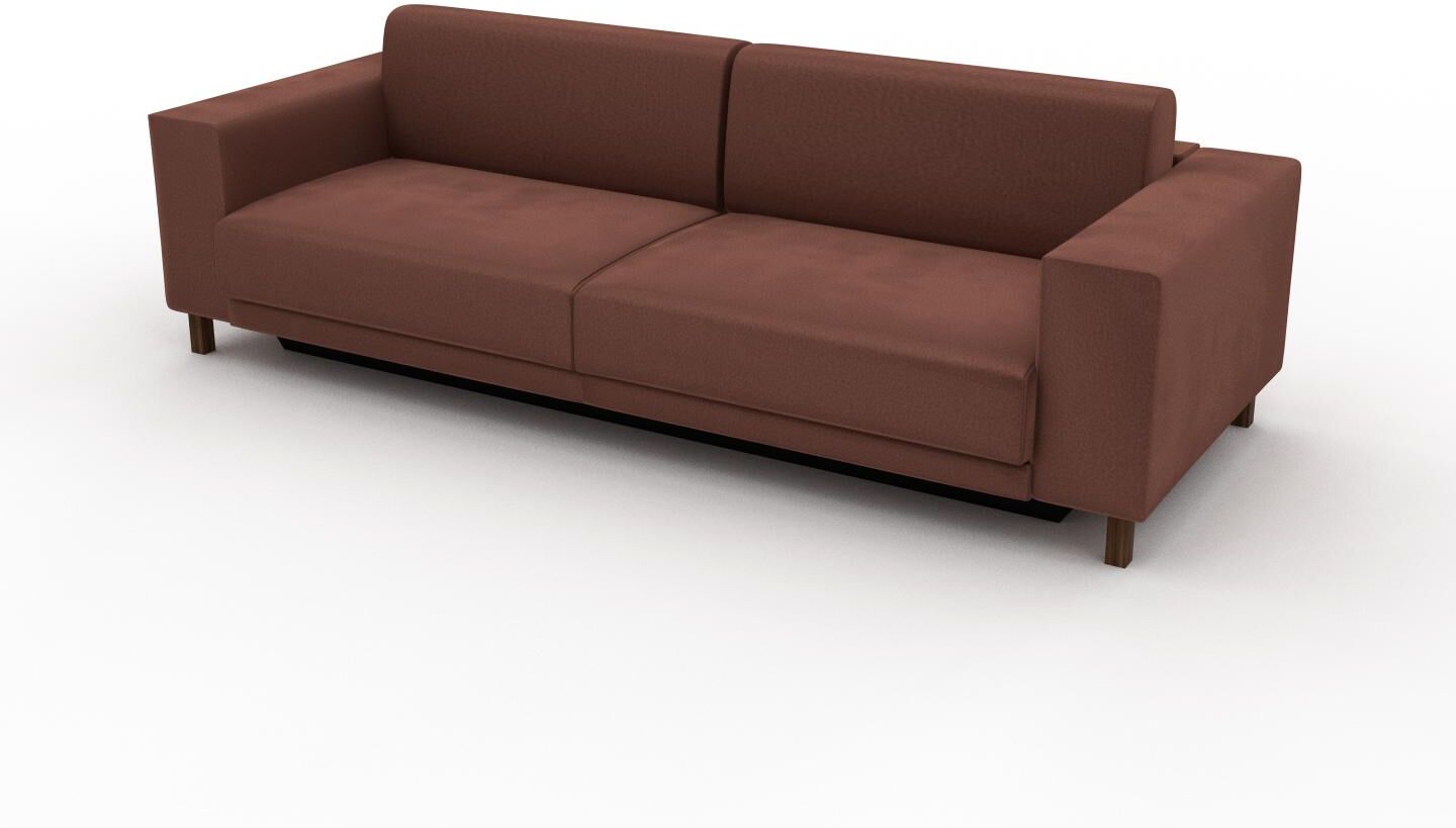 MYCS Schlafsofa Samt Altrosa - Elegantes, gemütliches Bettsofa: Hochwertige Qualität, einzigartiges Design - 248 x 75 x 98 cm, konfigurierbar