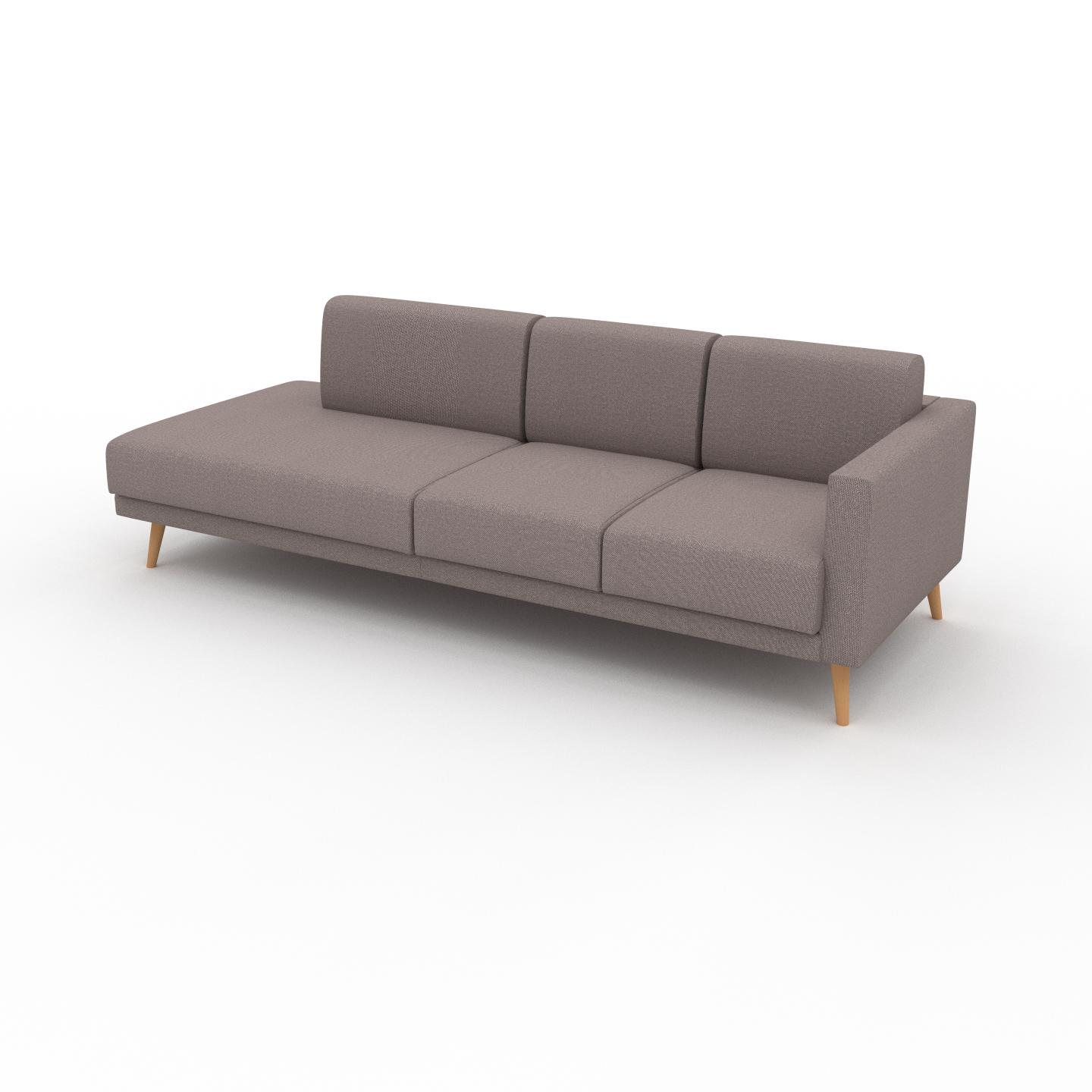 MYCS Sofa 3-Sitzer Taupegrau Feingewebe - Elegantes, gemütliches 3-Sitzer Sofa: Hochwertige Qualität, einzigartiges Design - 252 x 81 x 98 cm,...