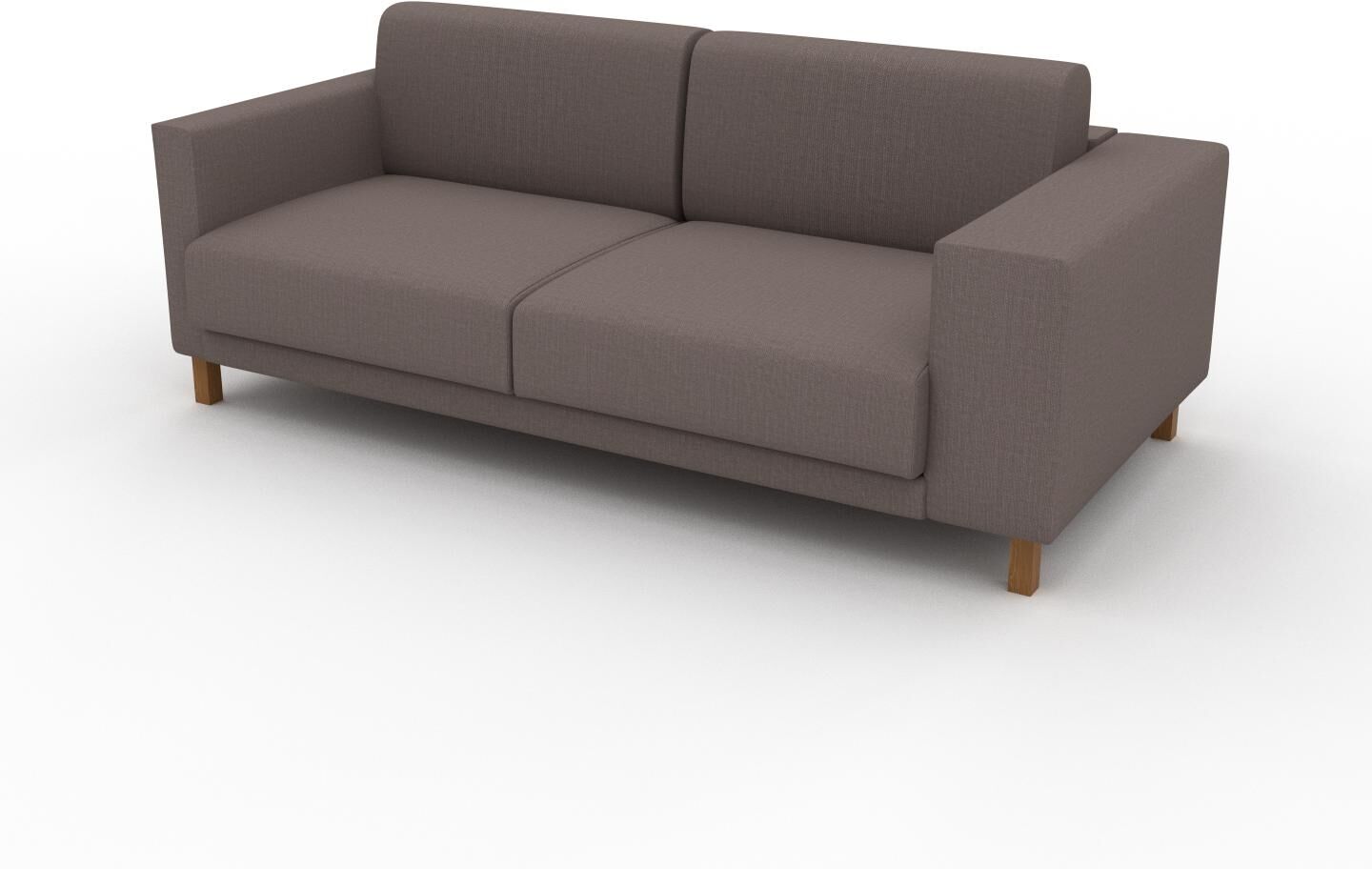 MYCS Sofa 2-Sitzer Taupegrau Webstoff - Elegantes, gemütliches 2-Sitzer Sofa: Hochwertige Qualität, einzigartiges Design - 196 x 75 x 98 cm, konfigurierbar